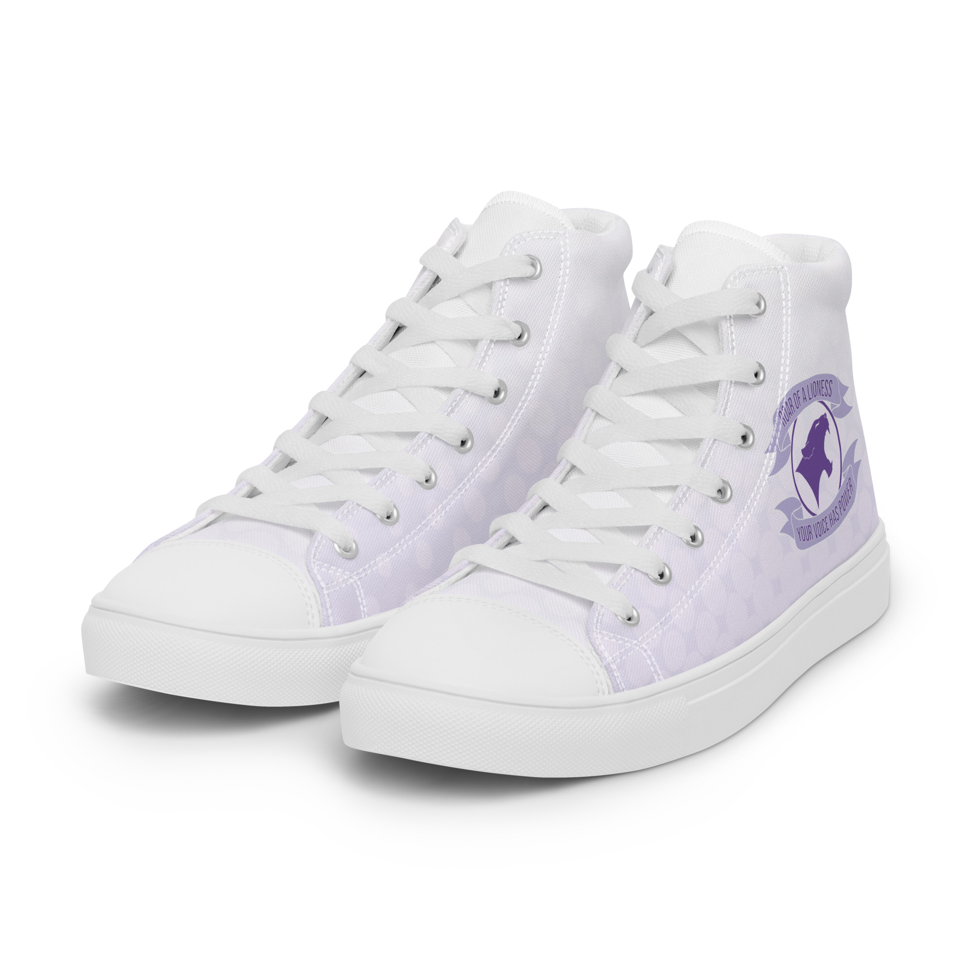 ROAR of the Lioness Men's High Top Canvas Shoes
