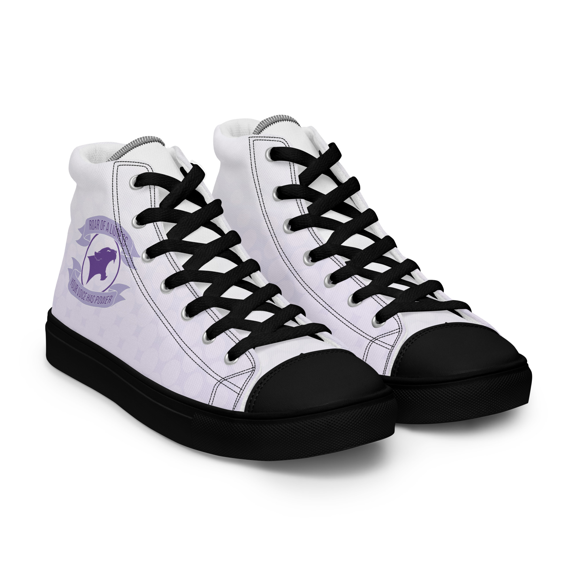 ROAR of the Lioness Men's High Top Canvas Shoes