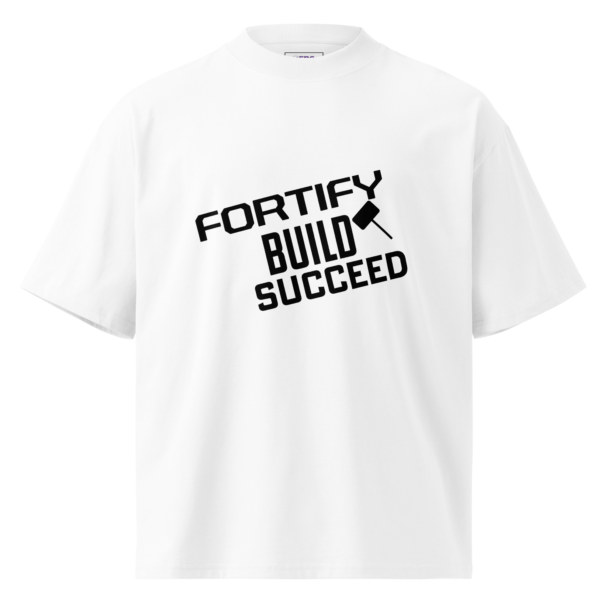 Fortify Build Succeed Unisex Organic Oversized High Neck T-shirt