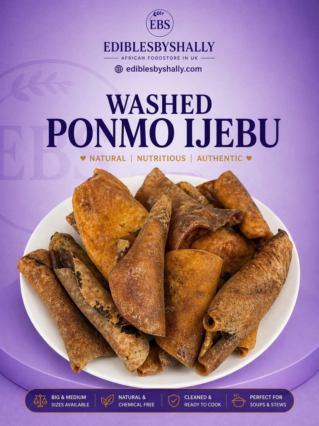 Dried Washed Ponmo Ijebu 
