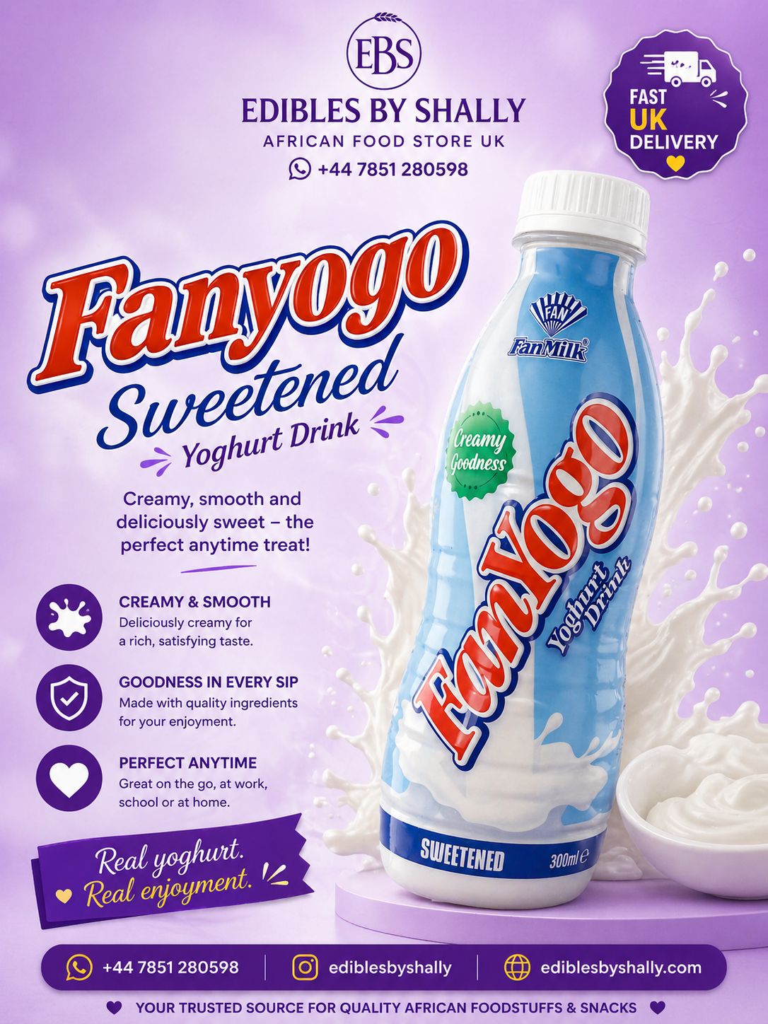 Fanyogo Yoghurt Drink Sweetened 300ml 