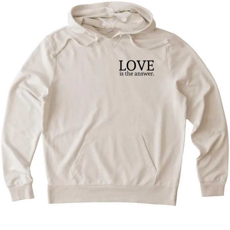Organic Hoodie - LOVE is the answer
