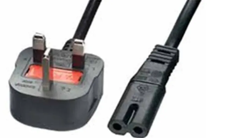 UK POWER CABLE>8 FORM PLUG 1.8m GR KABEL