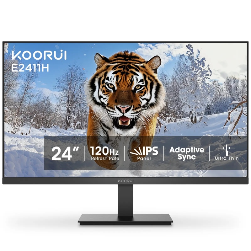 KOORUI MONITOR 23.8″ FHD/IPS/120Hz/ULTRA-THIN VGA/HDMI 3YW E2411H