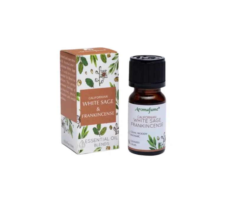 AROMAFUME-WHITE SAGE & FRANKINCENSE-FEHÉR ZSÁLYA ÉS TÖMJÉN ESSZENCIÁLIS OLAJKEVERÉK