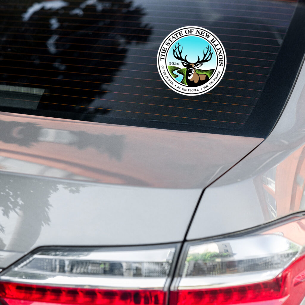 New Illinois Bubble-free stickers