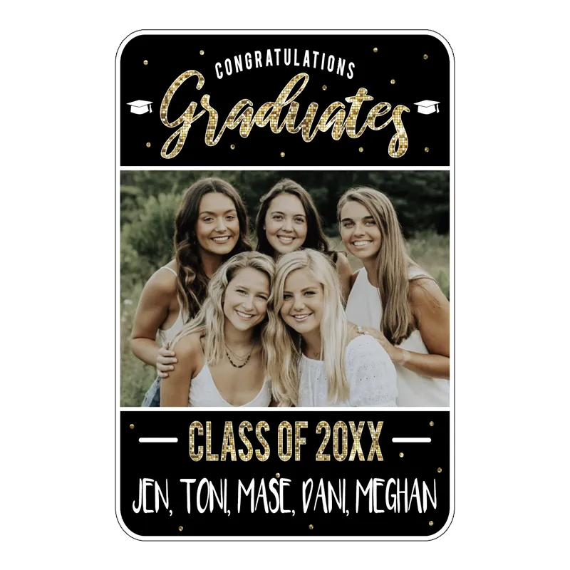 Vertical Photo Graduates Sign