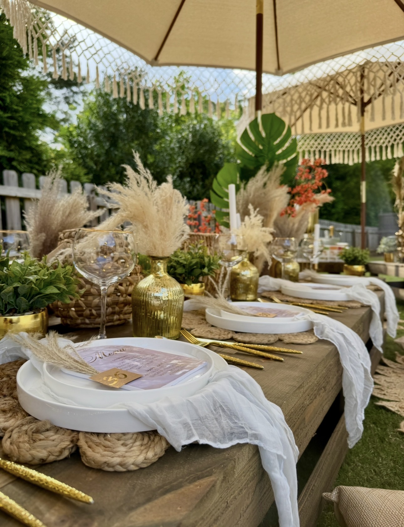 Boho Table Scape for 10 Guests