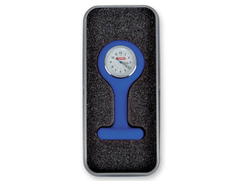 [A00098622] - orologio per infermieri con scatola alluminio rotondo blu Gima