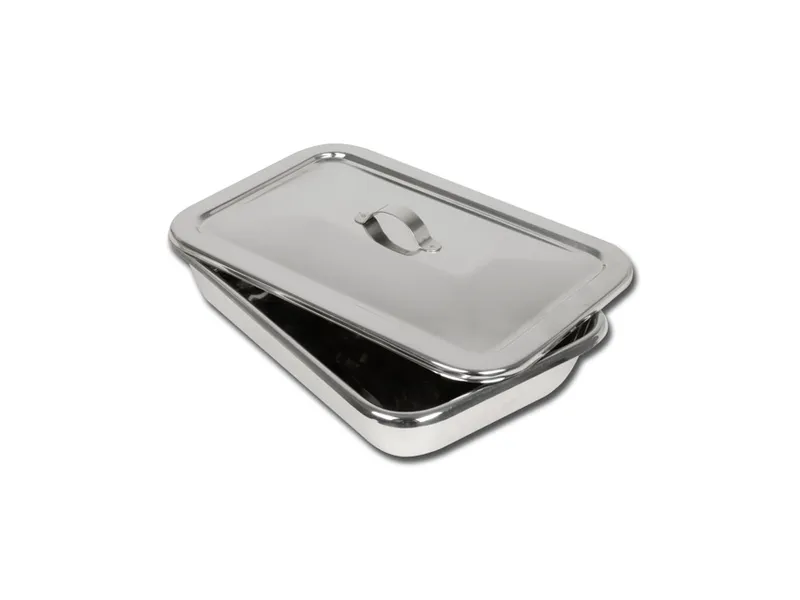 [A00011038] - Vassoio+coperchio inox 264x172x47 mm