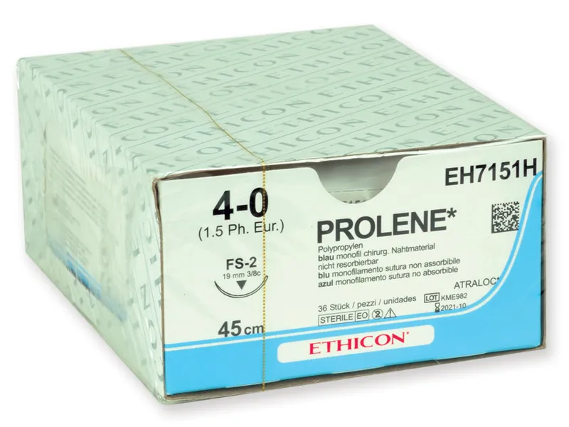 [A00098853] - sutura monofilamento ethicon prolene 4/0 ago 19 mm 75 cm Gima