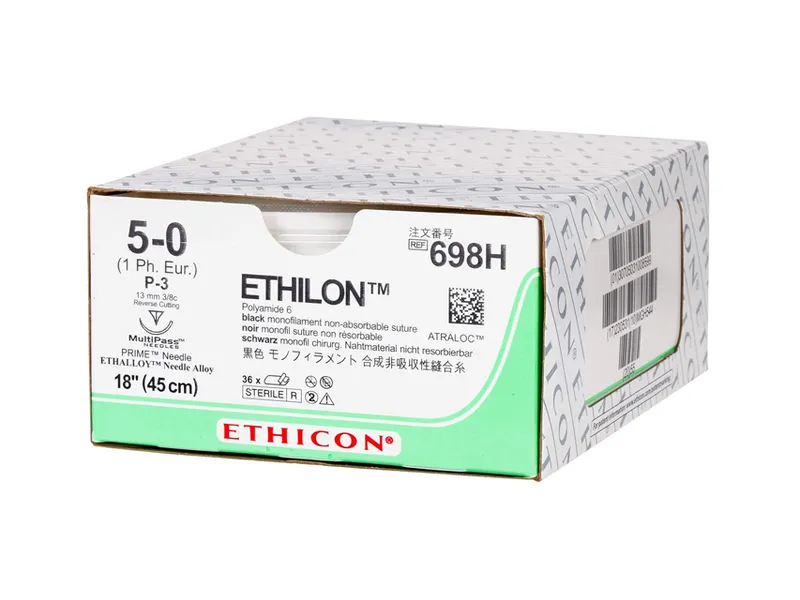 [A00111037] - sutura monofilamento ethicon ethilon - 5/0 ago 13 mm Gima