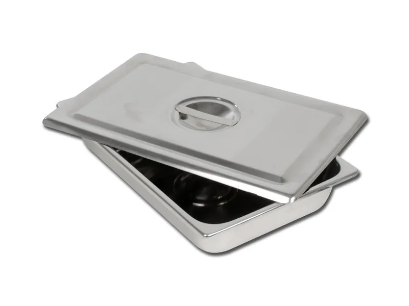 [A00011039] - Vassoio+coperchio inox 306x196x50 mm