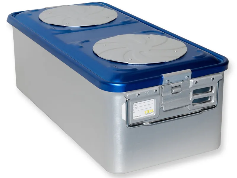 [A00014064] - Container con valvola grande h200 mm - blu forato