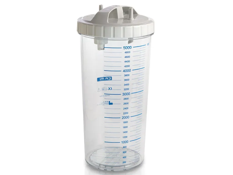 [A00060265] - vaso 4 litri con coperchio - autoclavabile a 134°c