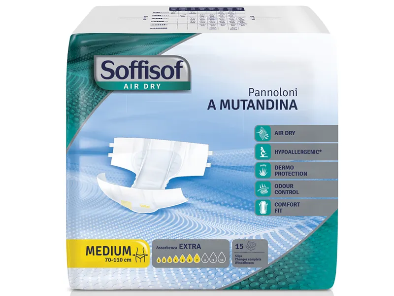 [A00099971] - pannoloni soffisoft air dry incontinenza moderata medio Gima