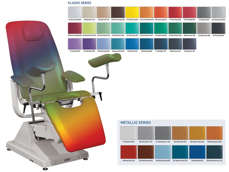 [A00011589] - GYNEX PROFESSIONAL Poltrona ginecologica a 3 motori con portarotolo colore a richiesta Gima