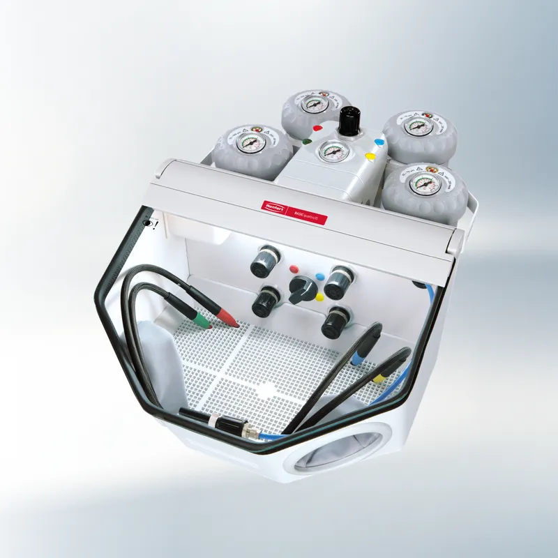 [A00065165] - BASIC QUATTRO IS Sabbiatrice modulare con due serbatoi [25/70µ + 70/250µ | 220/240 V~ | 50/60 Hz] con arresto immediato Renfert