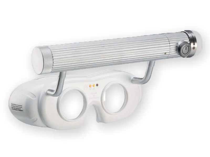 [A00099496] - occhiali nistagmo led a batteria bianchi Gima