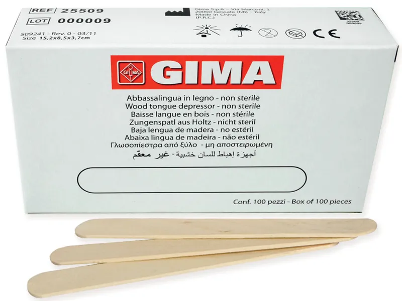 [A00099097] - 25509 Abbassalingua in legno [non sterili] Gima