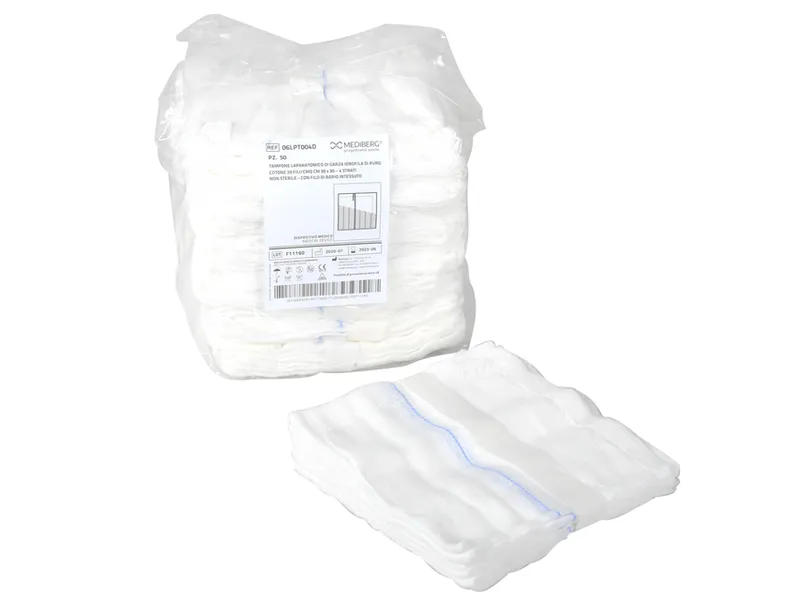 [A00168656] - garza laparatomica 30x30 cm - 4 fili Gima