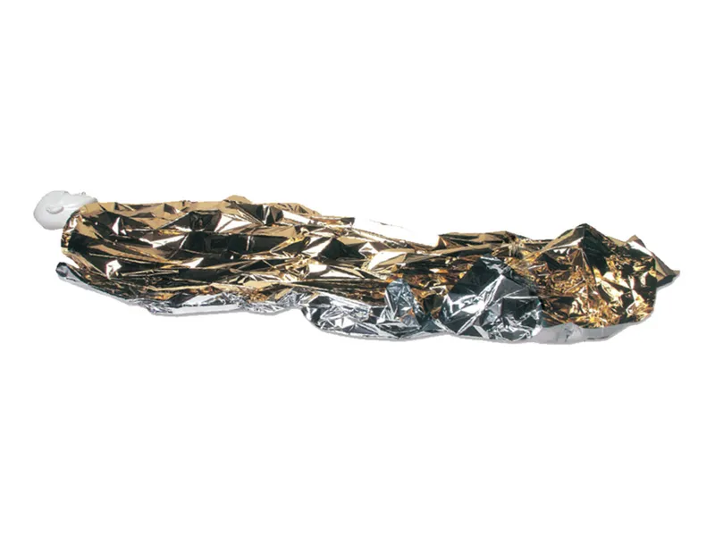 [A00013451] - Coperta d'emergenza latex free impermeabile oro-argento Gima