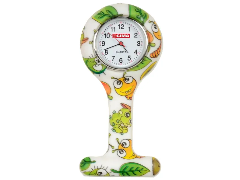 [A00098629] - orologio per infermieri rotondo fantasia bruco Gima