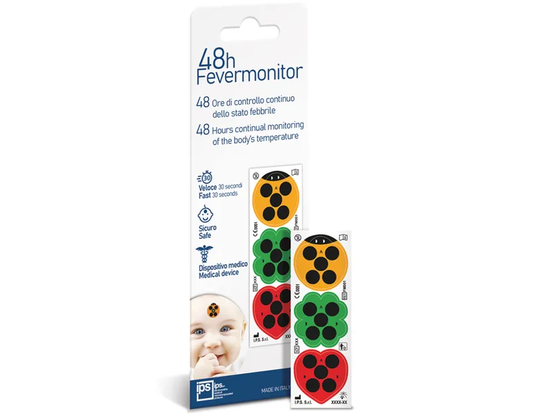 [A00099113] - termometro ferevr monitor 48 ore blister da 3 pezzi Gima