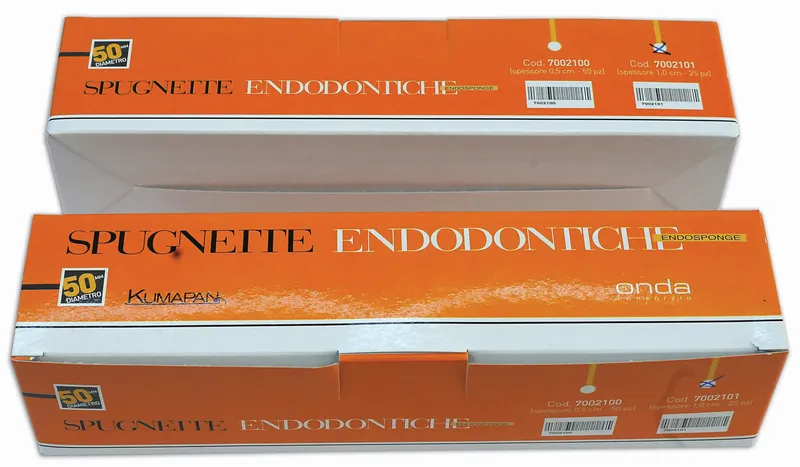 [A00126643] - ENDO SPONGE Spugnette monouso [50 pz] in poliuretano espanso per la pulizia degli strumenti endodontici [Ø50x5 mm] Kumapan