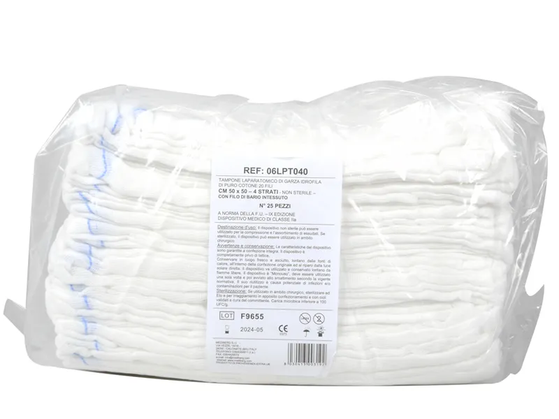 [A00168659] - garza laparatomica 50x50 cm - 4 fili Gima