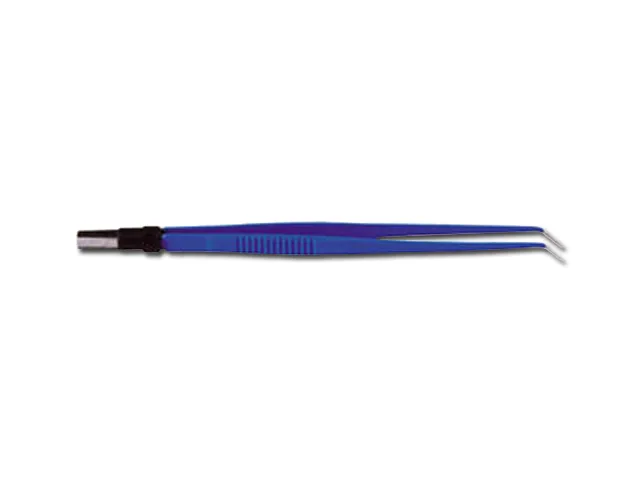 [A00001682] - Pinza bipolare retta [15 cm] con punte curve [0,30 mm] per elettrobisturi DIATERMO Led [30668] Gima