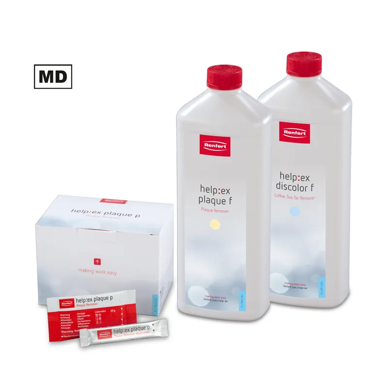 [A00163896] - HELP:EX DISCOLOR F Liquido detergente [1 l] speciale alcalino per rimuovere macchie di catrame o caffeina dalle protesi mobili per SYMPRO [ex 65000610 SYMPROfluid Nicoclean] Renfert