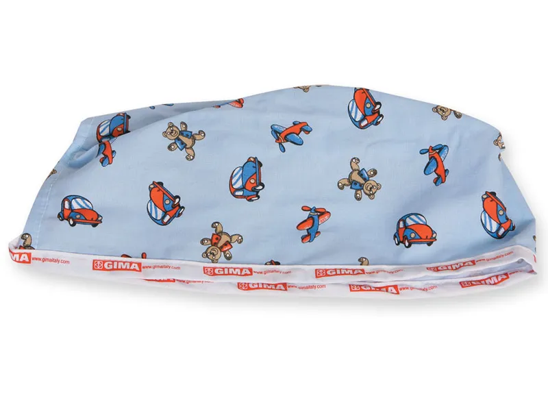 [A00010855] - Cappellino operatorio fantasia colore celeste Gima