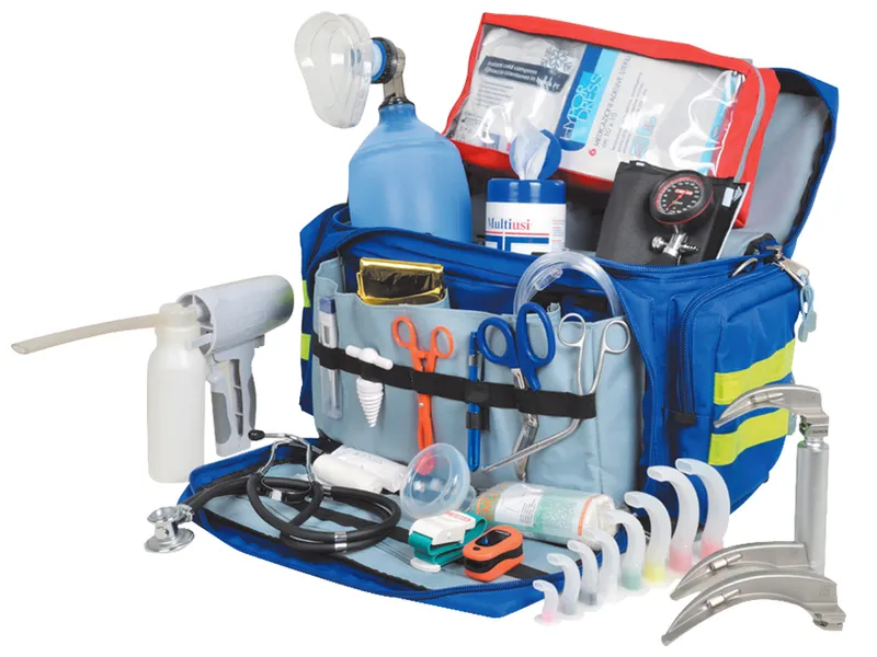 [A00061236] - GIMA 3 Borsa emergenza/pronto soccorso [medium] in cordura colore blu [completa] senza bombola Gima