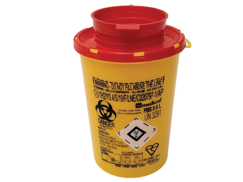 [A00009793] - 25790 Contenitore rifiuti taglienti linea PBS [0,6 l] Gima