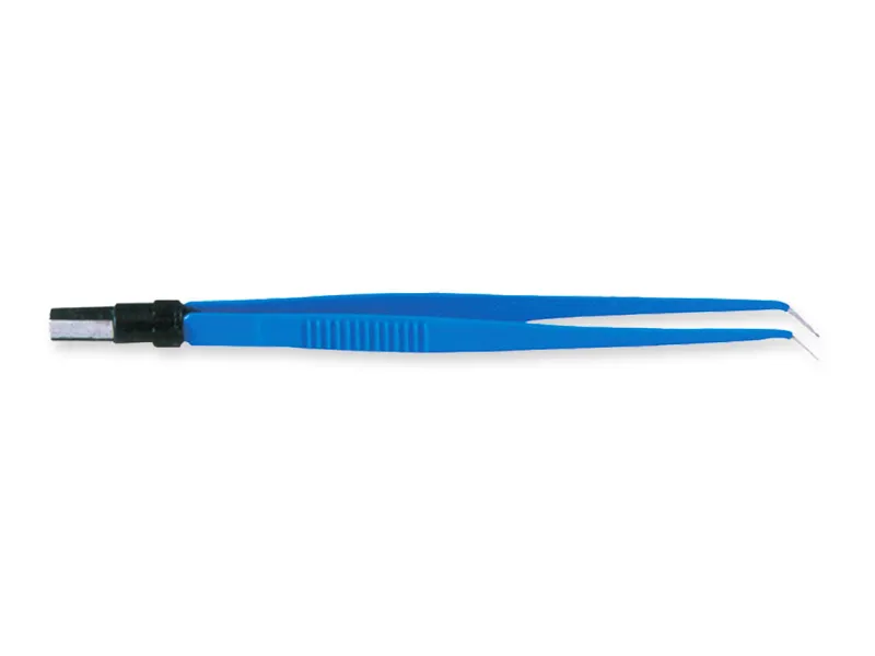 [A00001684] - Pinza bipolare retta [18 cm] con punte curve [1,00 mm] per elettrobisturi DIATERMO Led [30668] Gima