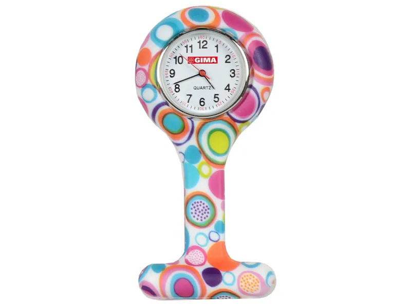 [A00098627] - Orologio per infermieri rotondo fantasia bolle Gima