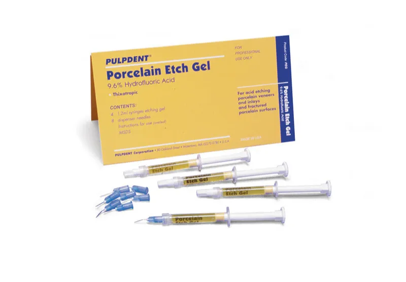 [A00127166] - PORCELAIN ETCH-GEL KIT Mordenzante per ceramica a base di acido idrofluoridrico [9,6%] in siringa [4x1,2ml] Pulpdent