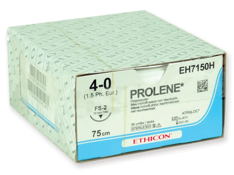 [A00098852] - sutura monofilamento ethicon prolene 4/0 ago 19 mm 45 cm Gima