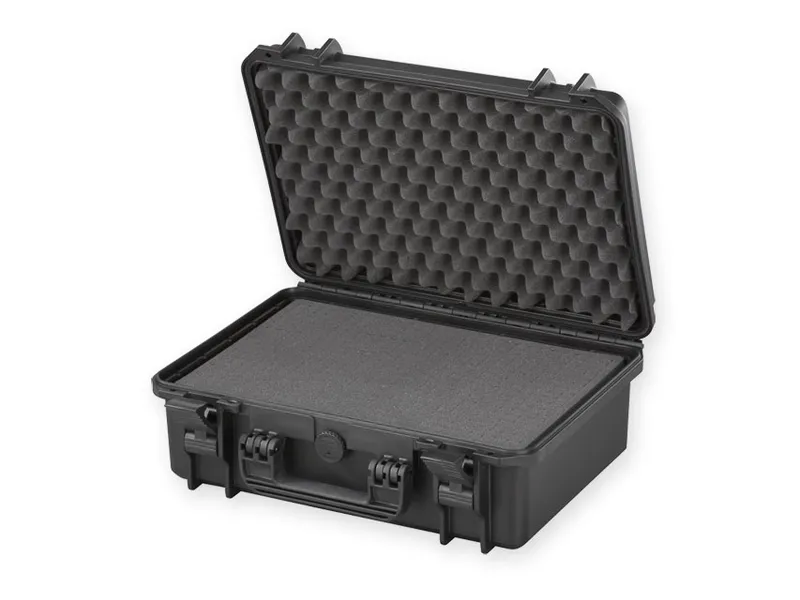 [A00060165] - GIMA CASE 430 Valigia per trasporto elettromedicali [W46,4xH17,6xD36,6 cm] completa di inserti in spugna colore nera Gima