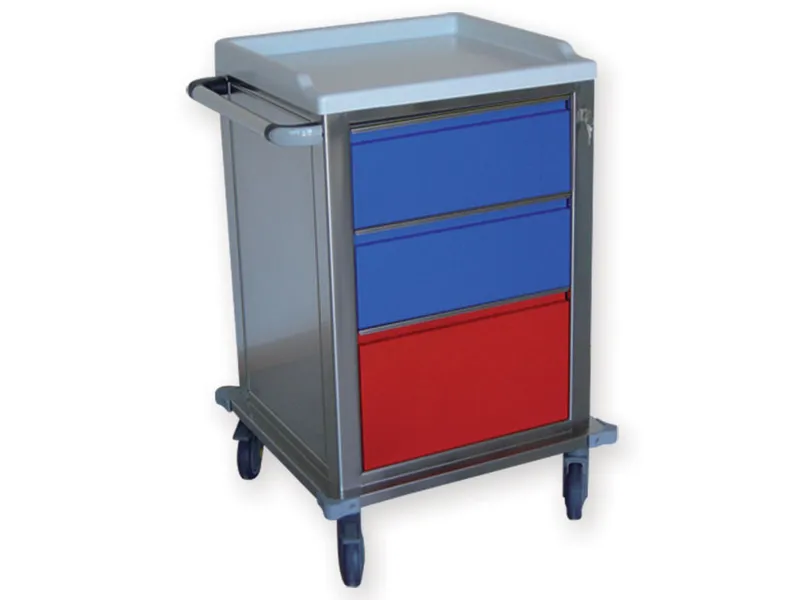 [A00061047] - carrello modulare inox - 2+1 cassetti