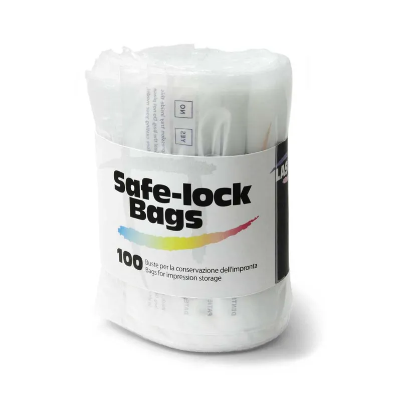 [A00019602] - SAFE LOCK BAG Busta portaimpronte in plastica con cerniera Lascod