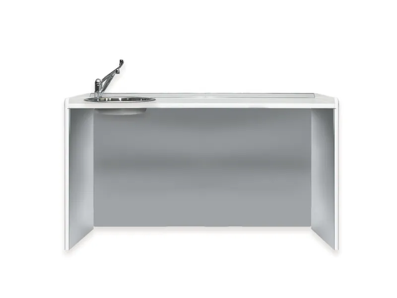 [A00111441] - 45424 Piano di lavoro [156 cm] con lavello [sinistro] Gima