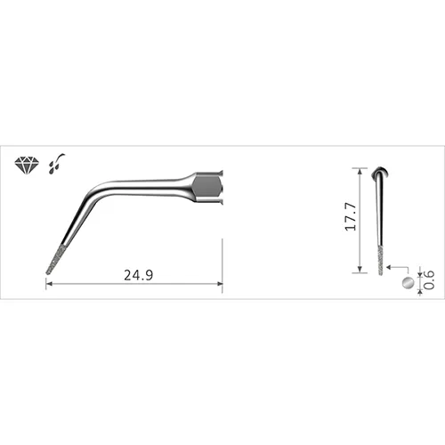 [A00059675] - Inserto Xpedent E3D [passo Europeo (M3x0,5mm) compatibile Cefla/ De Giorgi/ EMS/ Mectron/ Parkell/ W&H/ Woodpecker] Xpediency