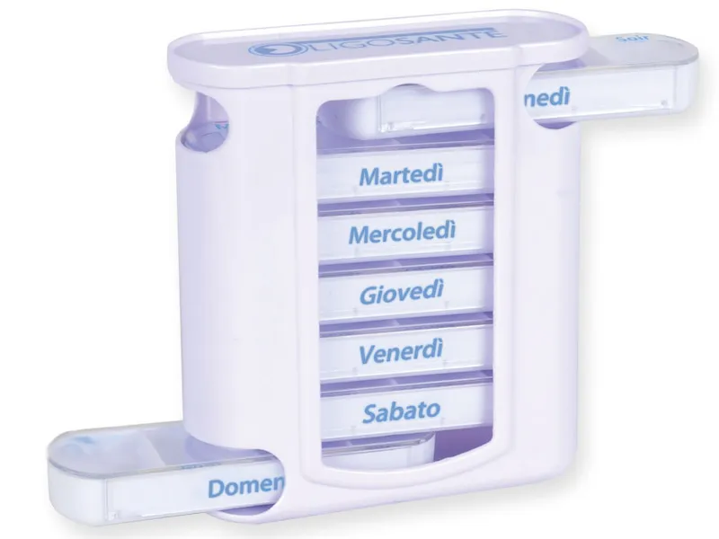 [A00099117] - portapillole settimanale x4 tower italiano/tedesco Gima