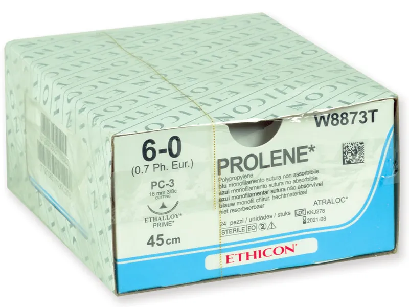 [A00098854] - sutura monofilamento ethicon prolene 6/0 ago 16 mm Gima