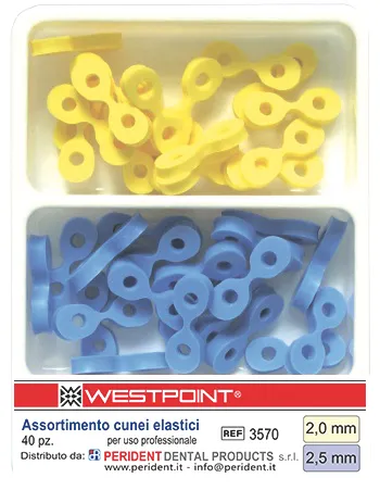 [A00113665] - Cunei elastici in silicone assortiti - 40pz Consorzio ONDA