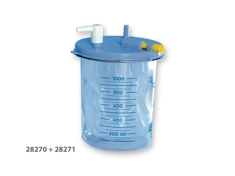 [A00060271] - Vaso [1 litro] senza coperchio per sacche monouso per aspirazioni chirurgiche Gima