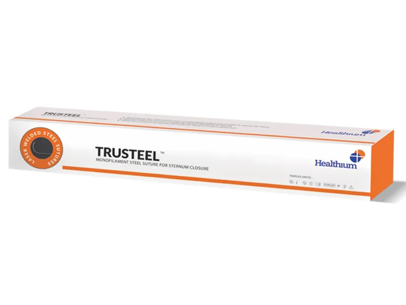 [A00167223] - sutura non ass. trusteel calibro 4, curva 1/2, ago 48 mm - 45 cm - naturale Gima