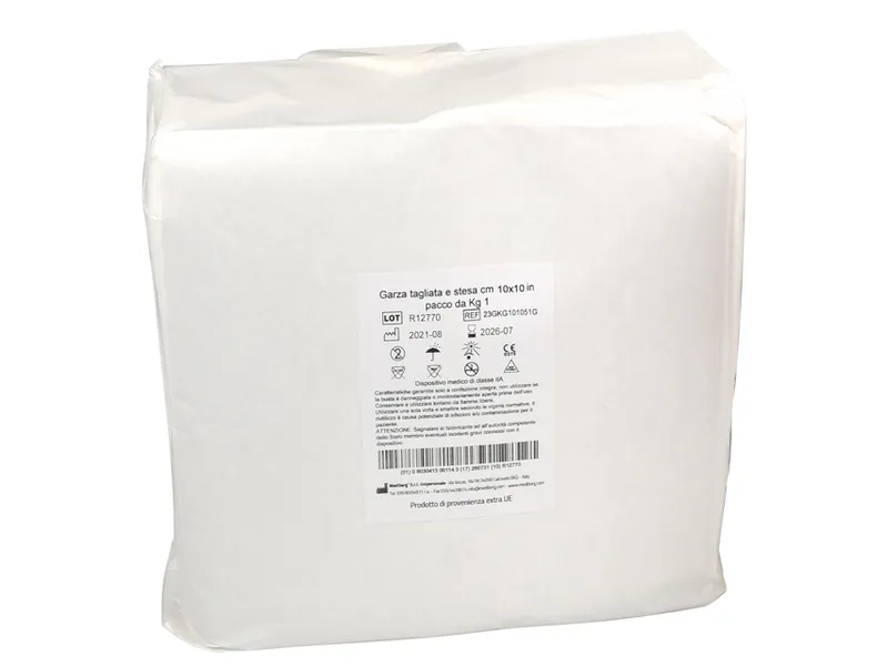 [A00013792] - Garza cotone 10x10 cm confezione da 1 kg
